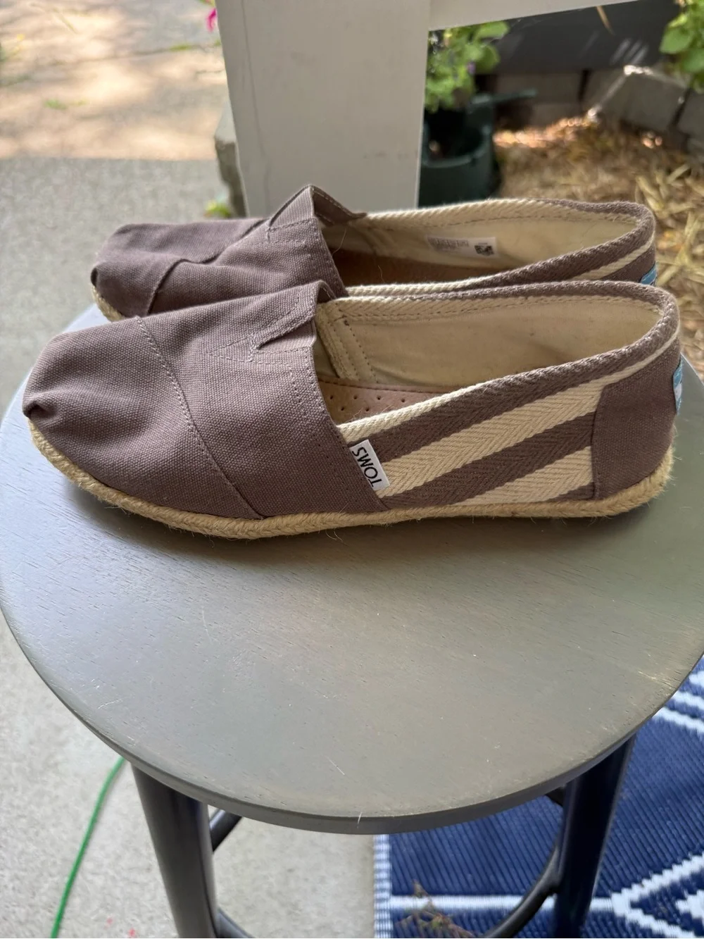 TOMS Alpargatas Ivy League Canvas Striped Slip On Shoe